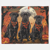 Cane Corso Halloween Spooky Fleecedecke (Vorderseite (Horizontal))