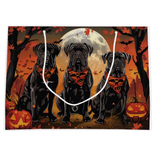Cane Corso Halloween Spooky Große Geschenktüte (Vorderseite)