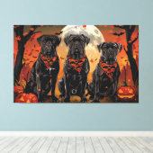 Cane Corso Halloween Spooky Leinwanddruck (Insitu (Holzboden))