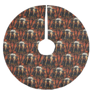 Cane Corso Halloween Spooky Polyester Weihnachtsbaumdecke