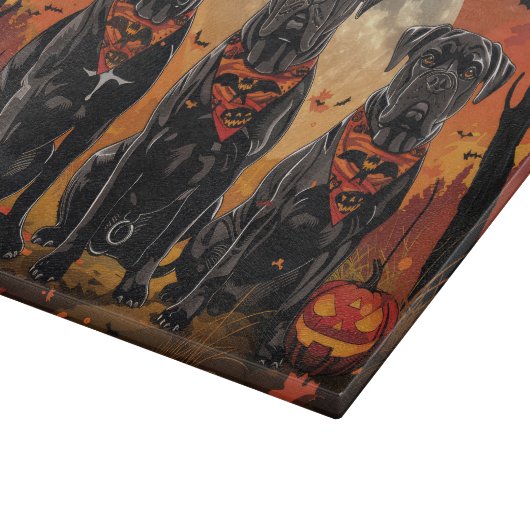 Cane Corso Halloween Spooky Schneidebrett (Ecke)