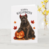 Cane Corso Halloween Teufelshund Karte (Gelbe Blume)