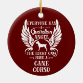 Cane corso Haustier-Schutzengel Keramik Ornament (Hinten)
