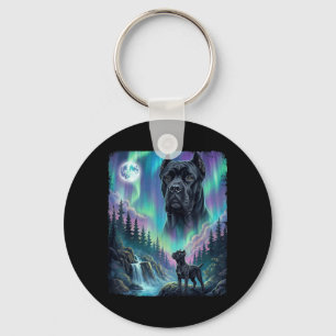 Cane Corso Heulen Nordlichter Aurora Italienisch Schlüsselanhänger