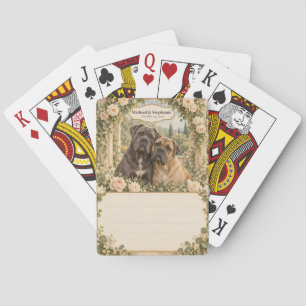 Cane Corso Hochzeitsgästebuch-Unterschriften-Deck Spielkarten