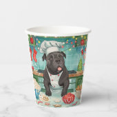 Cane Corso Holiday Baking: Feierliche Weihnachten Pappbecher (Vorderseite)