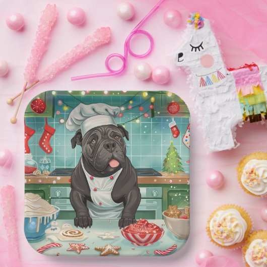 Cane Corso Holiday Baking: Feierliche Weihnachten Pappteller (Party)