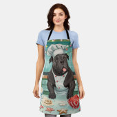 Cane Corso Holiday Baking: Feierliche Weihnachten Schürze (Getragen)