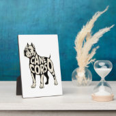 Cane Corso Hund Fette Typografie Kunst Fotoplatte (Seite)