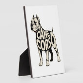 Cane Corso Hund Fette Typografie Kunst Fotoplatte (Seite)