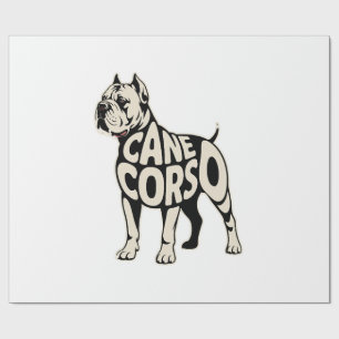Cane Corso Hund Fette Typografie Kunst Geschenkpapier