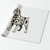 Cane Corso Hund Fette Typografie Kunst Geschenkpapier (Ungerollt)