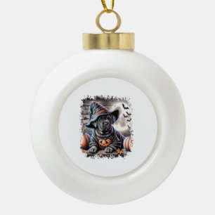 Cane Corso Hund Halloween Keramik Kugel-Ornament