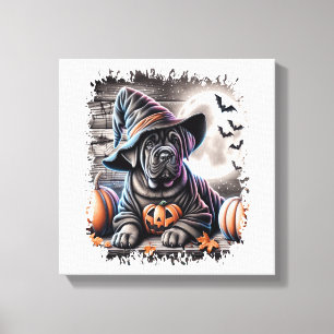 Cane Corso Hund Halloween Leinwanddruck