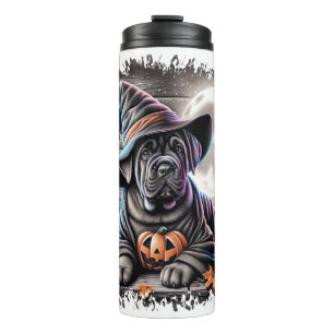 Cane Corso Hund Halloween Thermosbecher