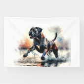 Cane Corso Hund mit Wasserfarbe Banner (Horizontal)