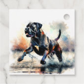 Cane Corso Hund mit Wasserfarbe Geschenkanhänger (Rückseite)