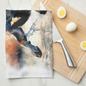 Cane Corso Hund mit Wasserfarbe Geschirrtuch (Viertel Falte)