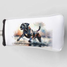 Cane Corso Hund mit Wasserfarbe Golf Headcover
