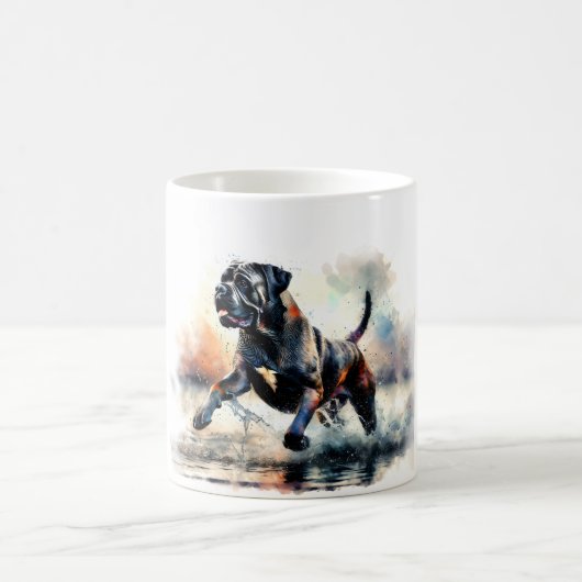 Cane Corso Hund mit Wasserfarbe Kaffeetasse (Mittel)