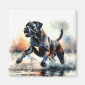 Cane Corso Hund mit Wasserfarbe Magnet (Vorne)