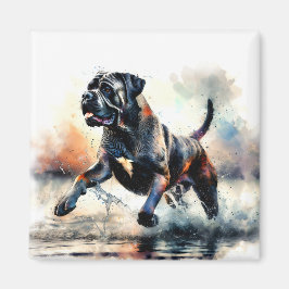 Cane Corso Hund mit Wasserfarbe Magnet