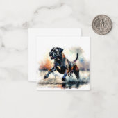 Cane Corso Hund mit Wasserfarbe Mitteilungskarte (Vorderseite/Rückseite Beispiel)