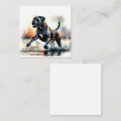 Cane Corso Hund mit Wasserfarbe Mitteilungskarte (Vorne/Hinten)