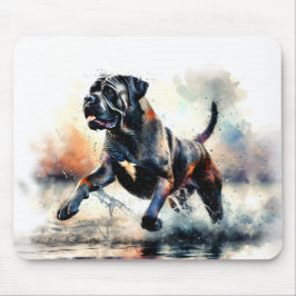Cane Corso Hund mit Wasserfarbe Mousepad