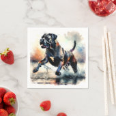 Cane Corso Hund mit Wasserfarbe Serviette (Beispiel)