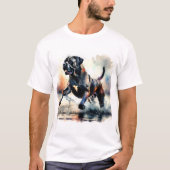 Cane Corso Hund mit Wasserfarbe T-Shirt (Vorderseite)