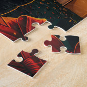 Cane Corso Hund mit Weihnachtsgeschenken Feuerplat Puzzle (Seite)