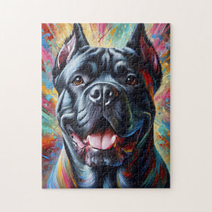 Cane Corso Hund Portrait Acryl-Kunst Druck Hund Puzzle