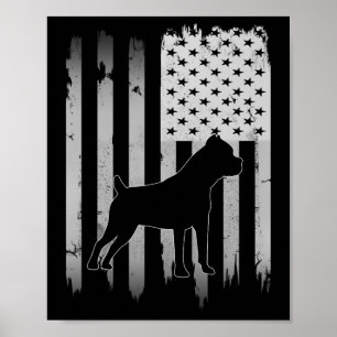 Cane Corso Hund USA Amerikanische Flagge 4. Juli P Poster