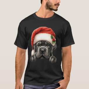 Cane Corso Hund Weihnachts Santa Hut Hundemutter V T-Shirt