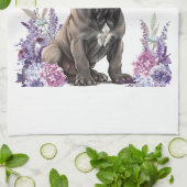 Cane Corso Hundemutter Floral Geschirrtuch (Gefaltet)