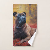 Cane Corso im Herbst Leaves Fall Inspiriert Badhandtuch Set (Handtuch)