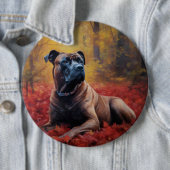 Cane Corso im Herbst Leaves Fall Inspiriert Button (Beispiel)
