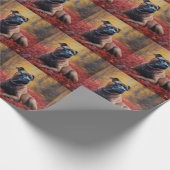 Cane Corso im Herbst Leaves Fall Inspiriert Geschenkpapier (Ecke)