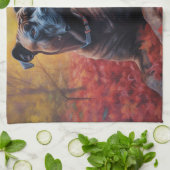 Cane Corso im Herbst Leaves Fall Inspiriert Geschirrtuch (Gefaltet)