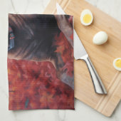 Cane Corso im Herbst Leaves Fall Inspiriert Geschirrtuch (Viertel Falte)