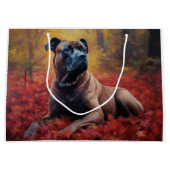 Cane Corso im Herbst Leaves Fall Inspiriert Große Geschenktüte (Vorderseite)