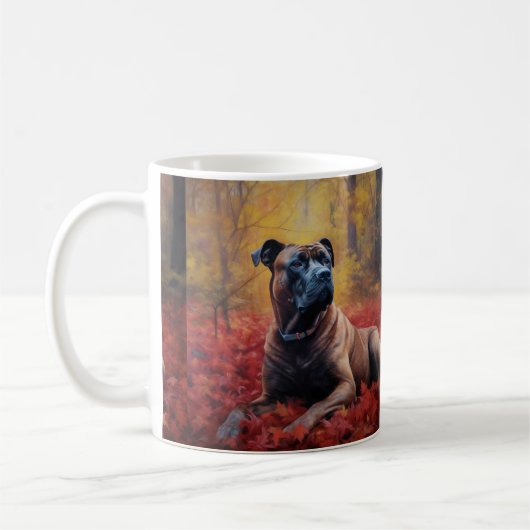 Cane Corso im Herbst Leaves Fall Inspiriert Kaffeetasse (Links)