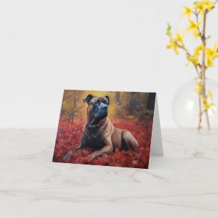 Cane Corso im Herbst Leaves Fall Inspiriert Karte
