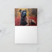 Cane Corso im Herbst Leaves Fall Inspiriert Karte (Innenseite)