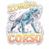 Cane Corso Italian Mastiff Zombie Dog Halloween Es Aufkleber (Vorderseite)