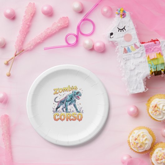 Cane Corso Italian Mastiff Zombie Dog Halloween Es Pappteller (Party)