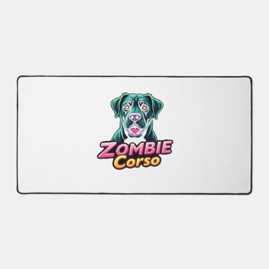 Cane Corso Italian Mastiff Zombie Dog Halloween Es Schreibtischunterlage (Vorderseite)