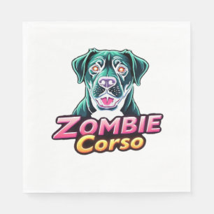 Cane Corso Italian Mastiff Zombie Dog Halloween Es Serviette