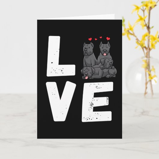 Cane Corso Italiano Karte (Gelbe Blume)